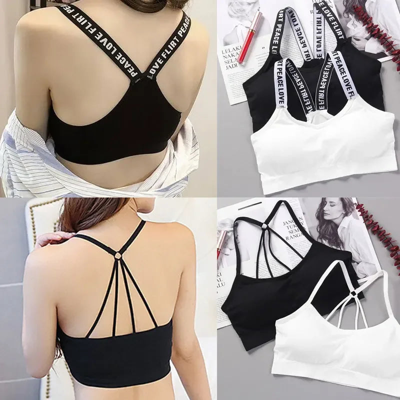 Push Up Bra Fitness Seamless Bra With Pad Strappy Back