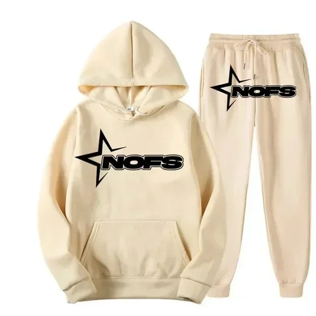 men and women of the same fashion trend hoodie casual two-piece suit jacket pants fashion brand printing logo size S-3XL