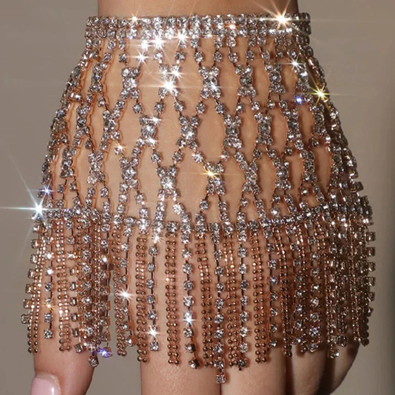 Bohemian Rhinestone Tassel Bracelet Hand Jewelry