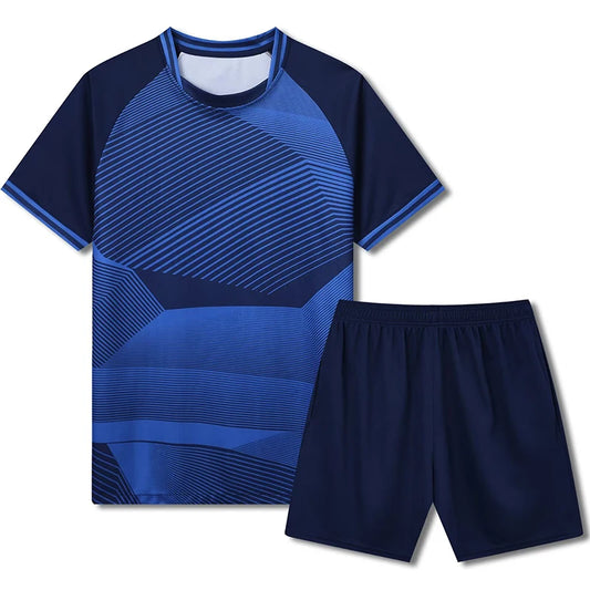 2 Pcs  Soccer Suit of Summer Quick Dry Family Matching Set High End shirt And Shorts Set Football Outdoor Sports Clothes
