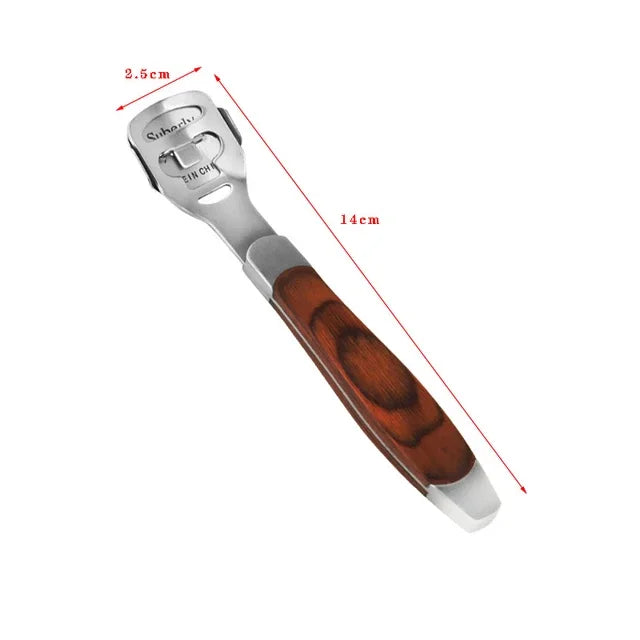 Stainless Steel Foot Shaver – Callus and Hard Skin Remover Tool, 10 Blades