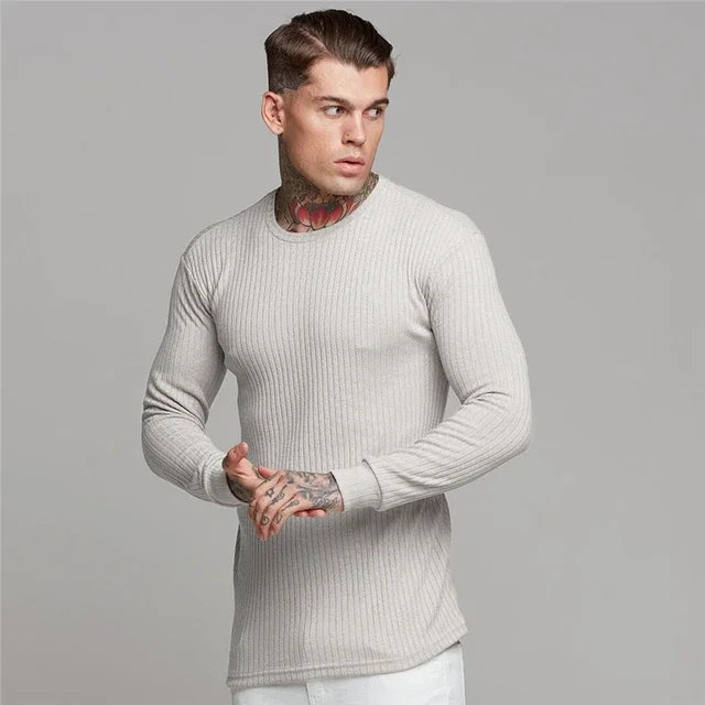 Spring Fashion Hooded Sweaters Men Casual Turtleneck Sweaters Slim Fit Sports Pullover