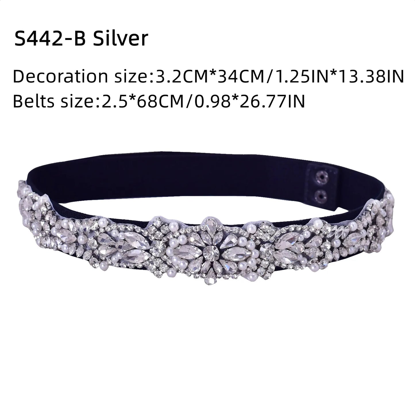 Elastic Belt Fashion Sparkly Rhinestone Stretch Waistband