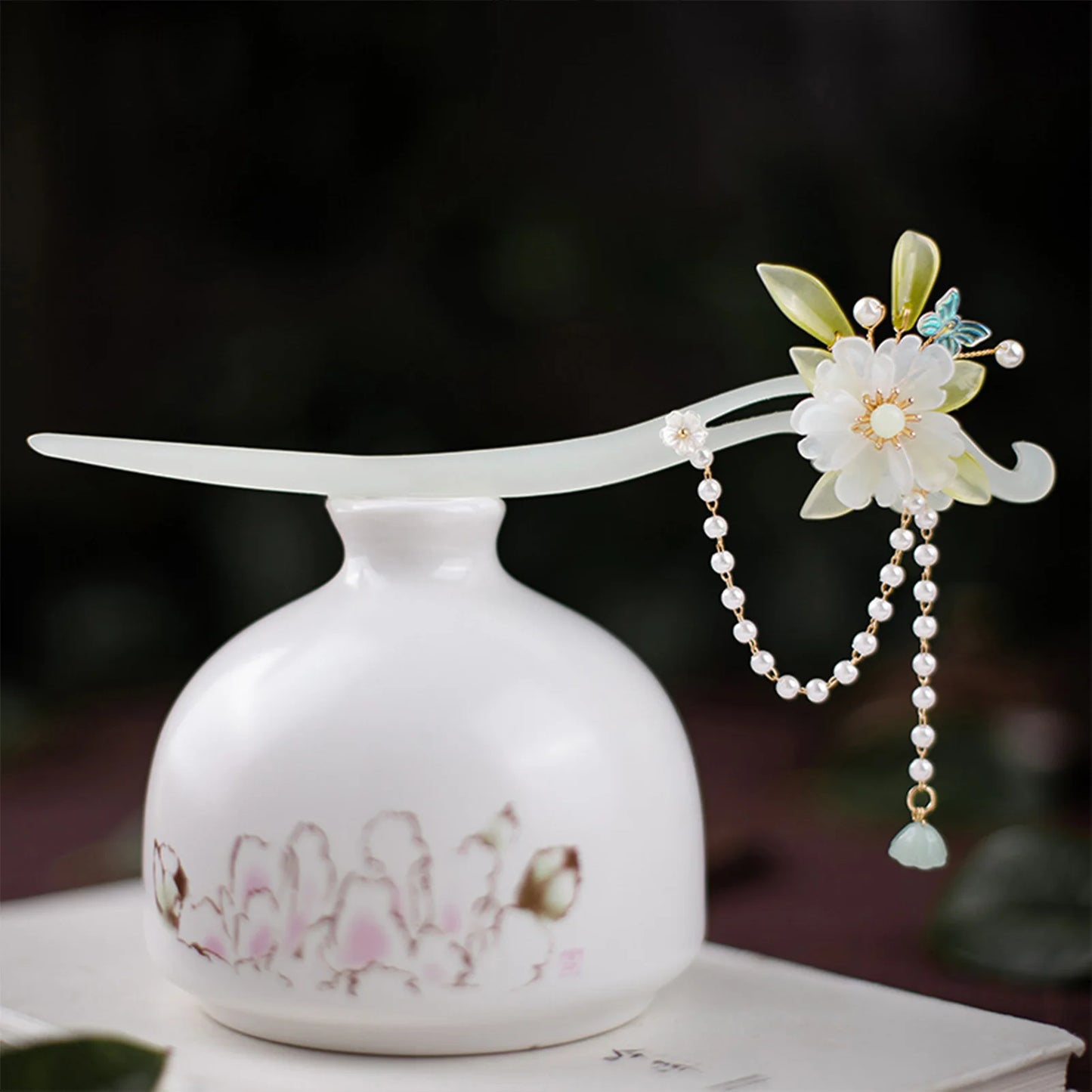 Pearl Rhinestone Flower Hairpins Hair Accessories Pearl Hairpins Flower Hair Pins Hair Ornaments Hair Stick