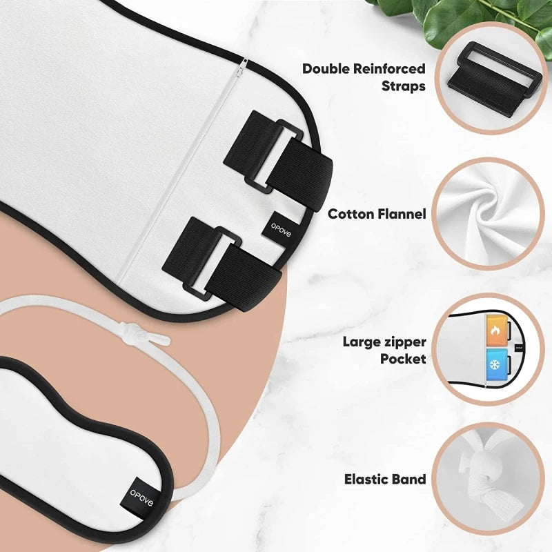 Castor Oil Waist Pack Wrap With Neck Wrap Reusable  Organic Cotton Flannel Pack Wrap For Liver Detox