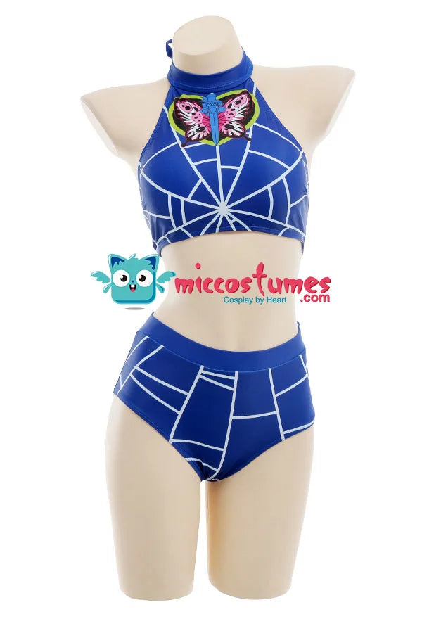 Women s Two-Piece Swimsuit Spiderweb Prints Bathing Suit