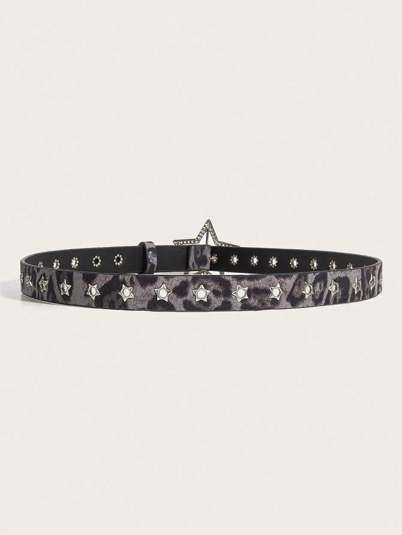 Women's Star Studded Metal Hollow Star Belt, Suitable For Casual Daily Wear