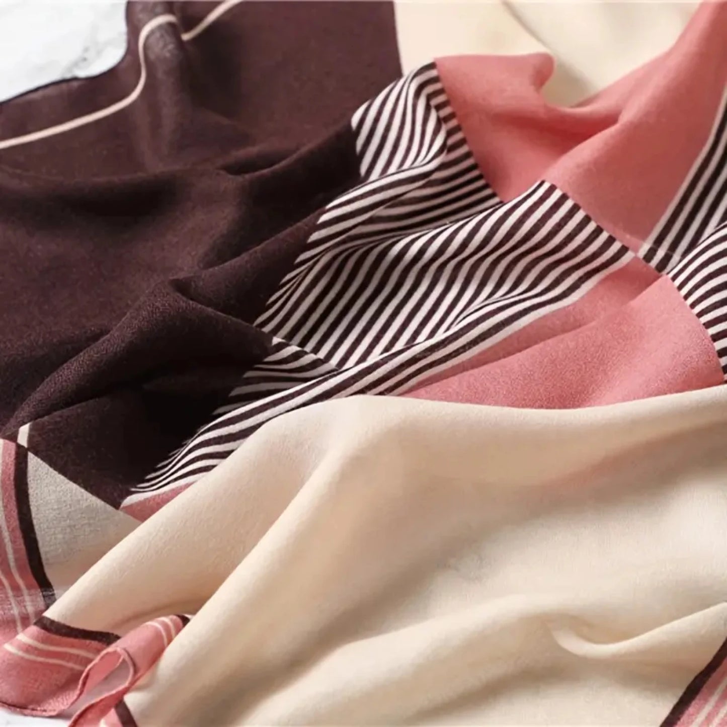 Simple Striped Colorful Love Shawl Scarf - Fashionable Winter Women's Warm Scarf
