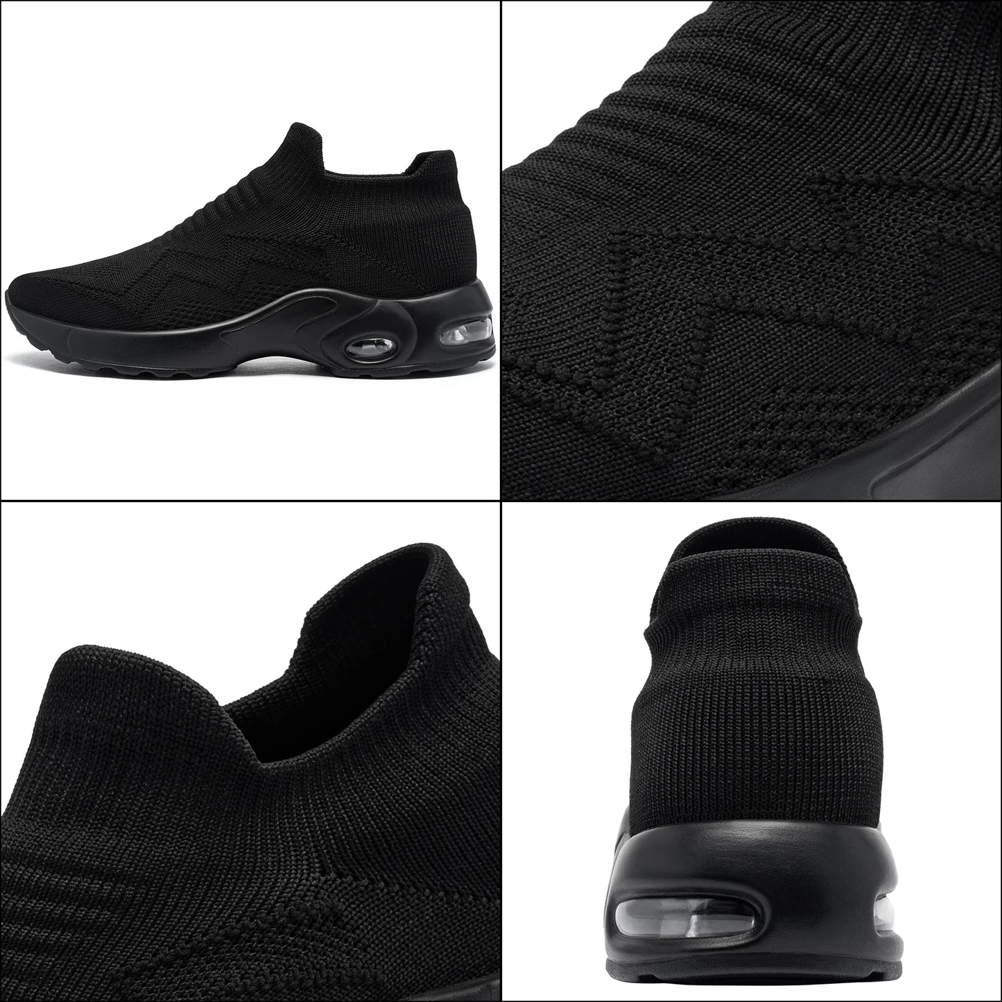 Safety Shoes Breathable Steel Toe Work Shoes Lightweight Slip On Sneakers