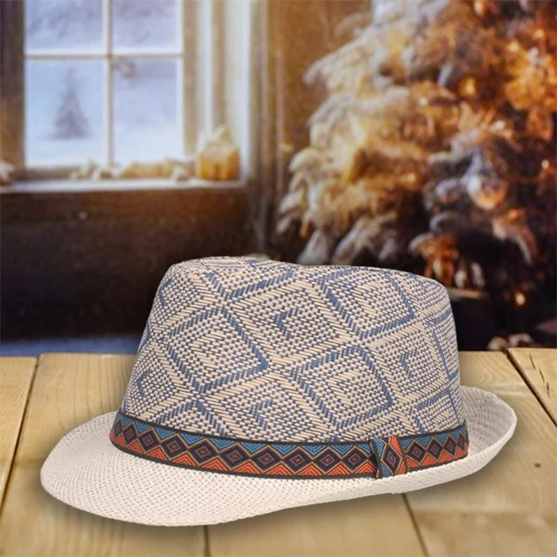 Unisex Wide Brim Straw Sun Hat with Breathable Mesh Design and Stylish Western Flair for Beach Vacation