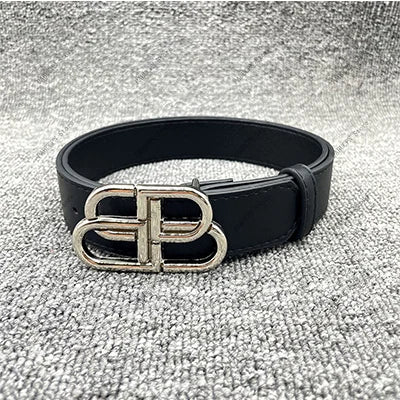 Classic Double B Letter Belt Unisex Trend Versatile Premium American Retro
