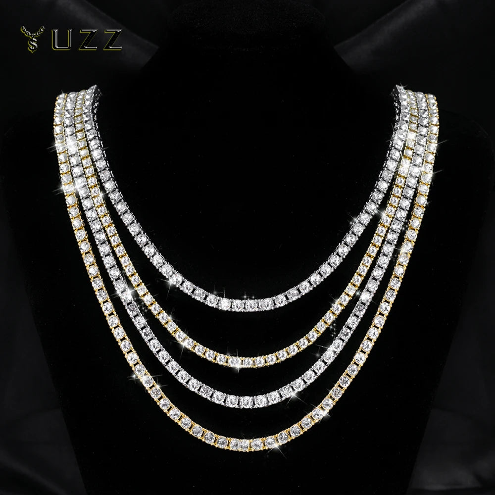 Classical 4MM Tennis Chain Iced Out Bracelet or Necklace Men Fashion Hip Hop Jewelry Women 8/16/18/20/24inch Choker