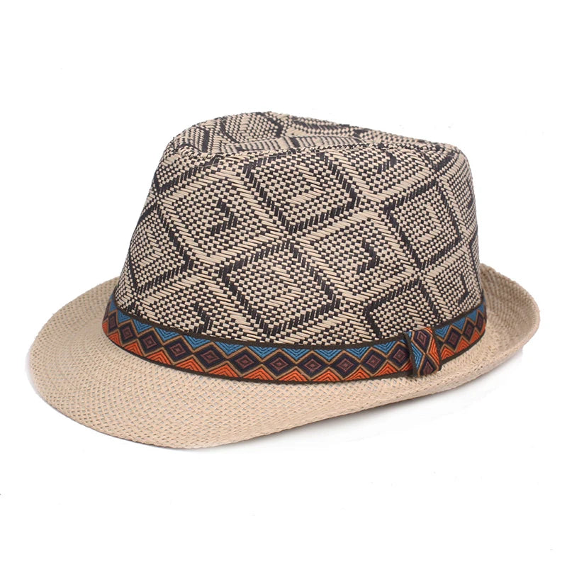 Unisex Wide Brim Straw Sun Hat with Breathable Mesh Design and Stylish Western Flair for Beach Vacation