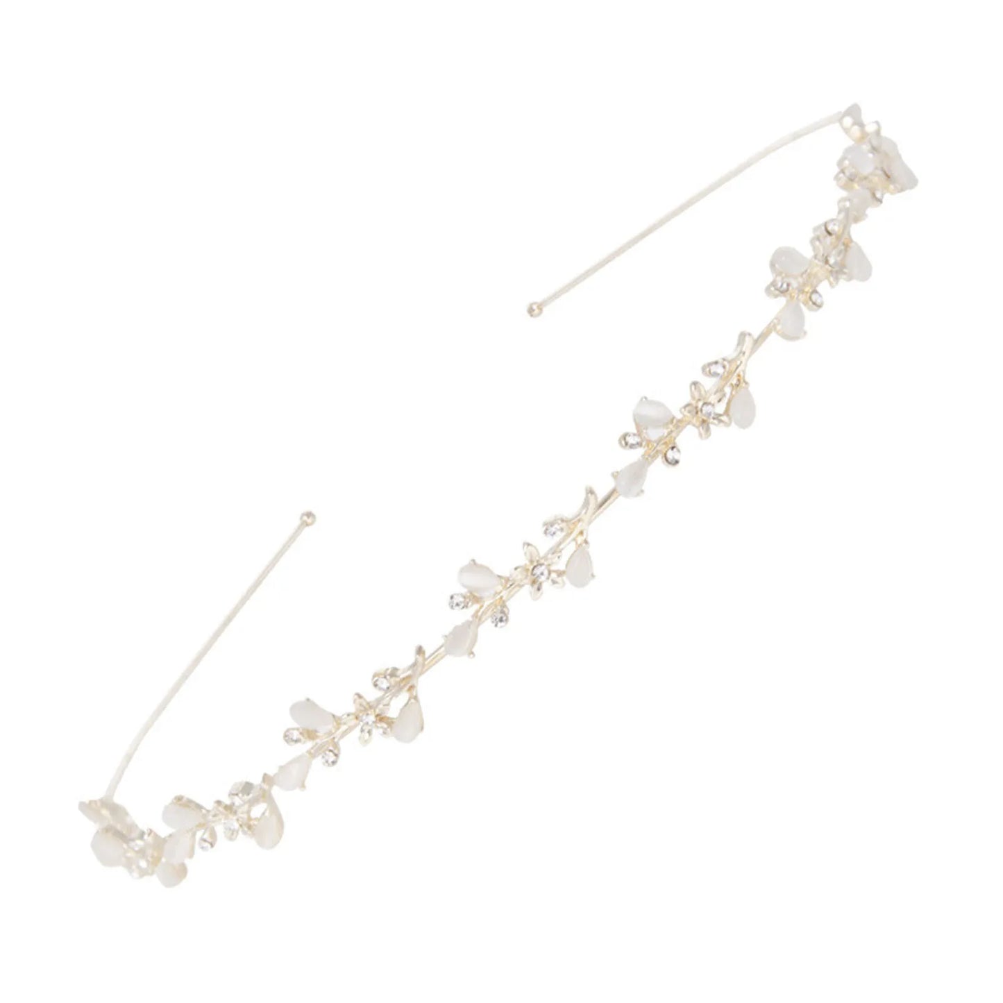 Hair Hoop Opal Headbands Sweet Silver Color Hairband Elegant Lady  Prom Hair Jewelry