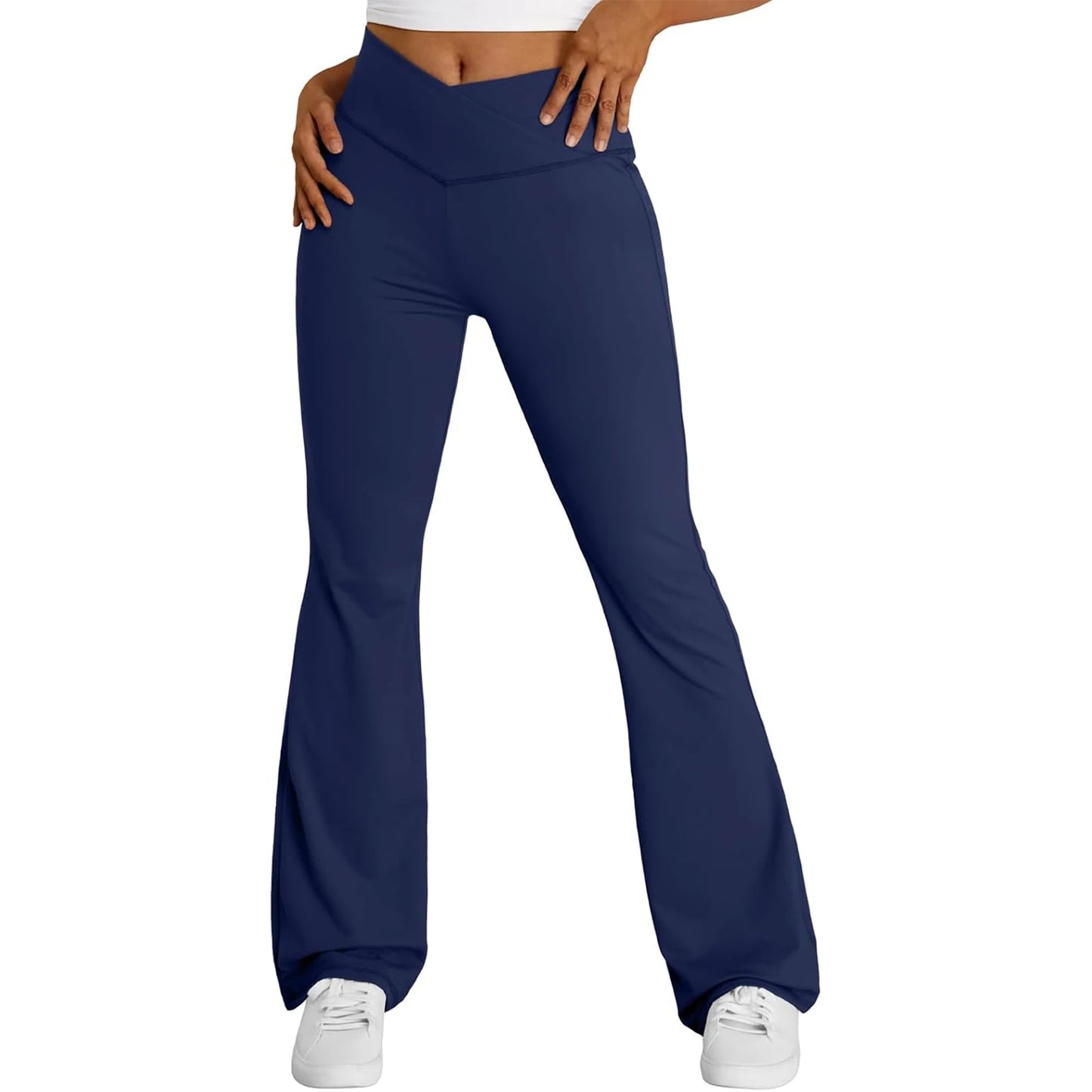 High Waist Yoga Leggings with Tummy Control and Flare Leg Design for Bootcut Style