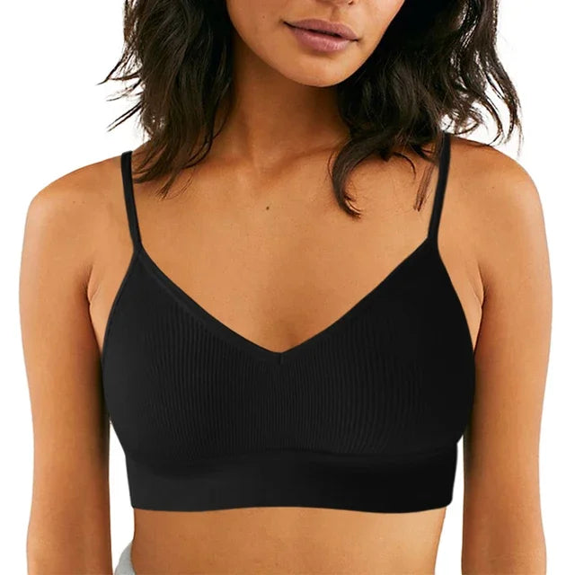 Seamless Fitness Push Up Bras Wire Free Lingerie Full Cup Sports Yoga Bra