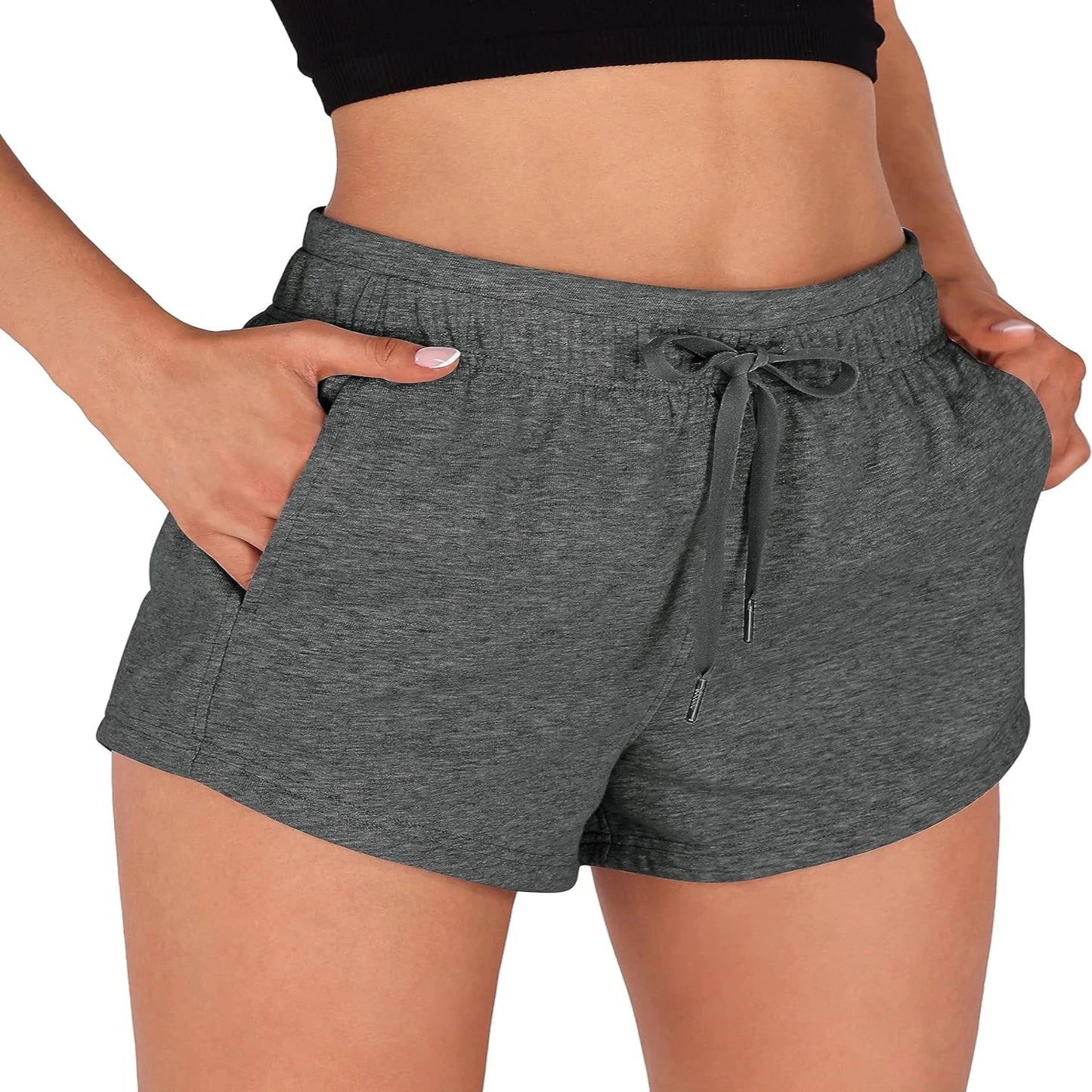 Contemporary style trendy and functional athleisure shorts. Elevate your look with these modern and chic activewear
