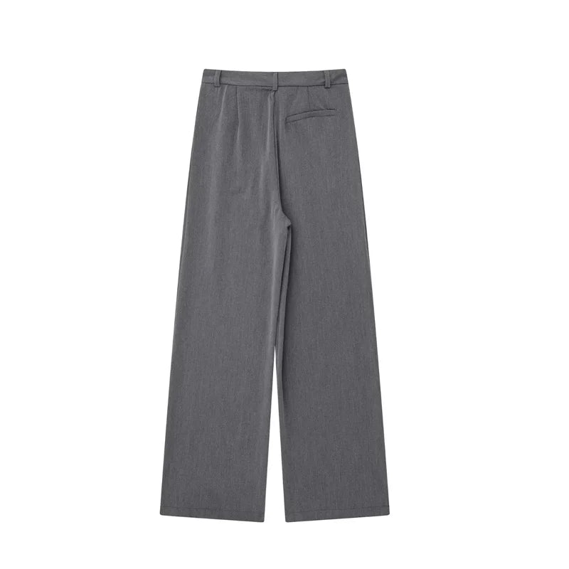 Women's Pants  Wide Leg Pants Women High Waist Baggy Pants Woman Fashion Summer Office Trousers