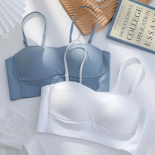 Seamless Women Tube Top Push Up Bandeau Bra Strapless