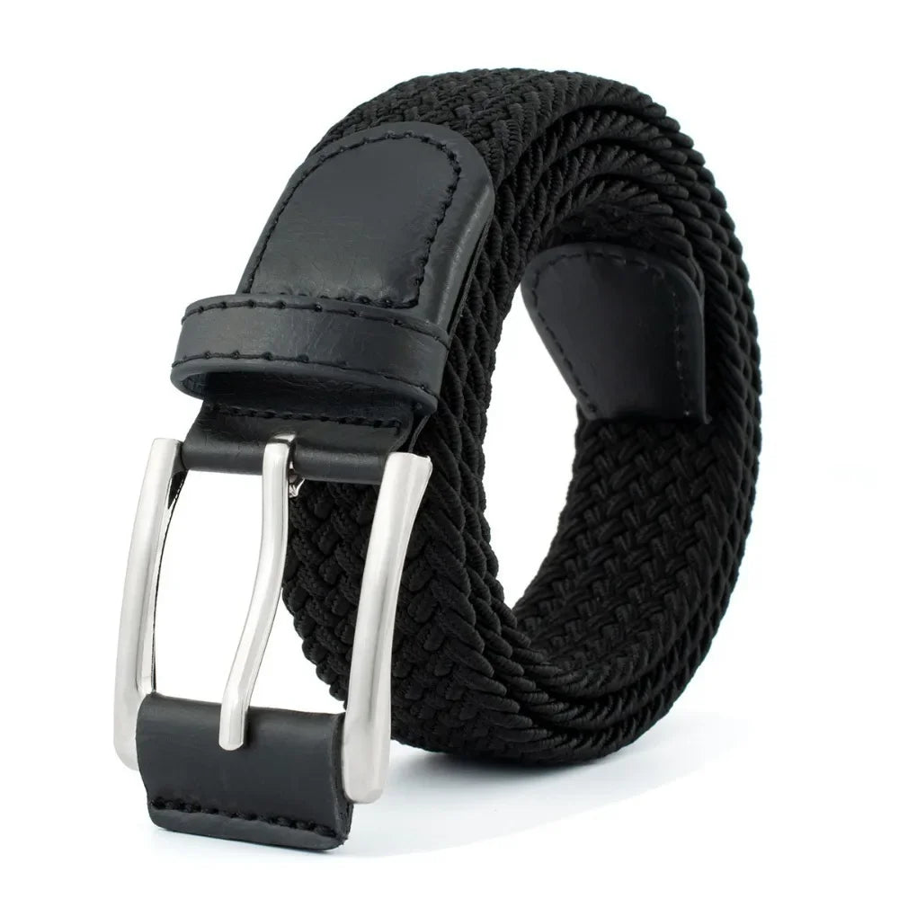 Stretch Woven Breathable Alloy Pin Buckle Belt for Men Women High Quality Casual Jeans Golf Canvas Multifunctional Outdoor Belt