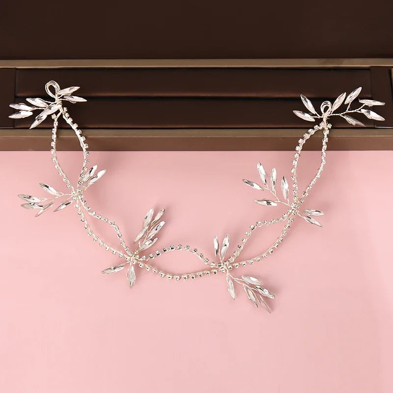 Pearl Headband  Hair Accessories Rhinestone Crystal Wedding Headband For Women Bride Head piece Hair Jewelry