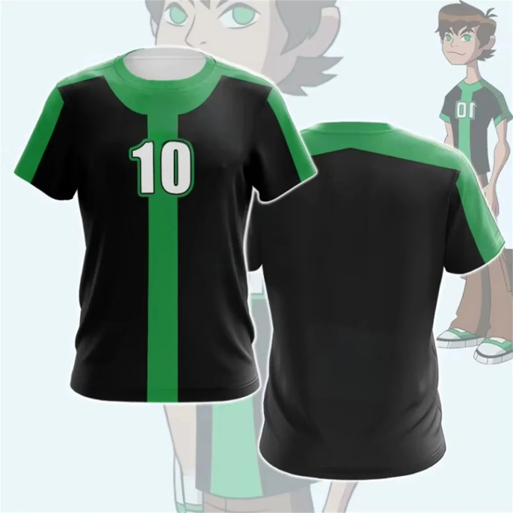 Anime Ben 10 Alien Force Tennyson Printed T-shirts for Women Men Short Sleeve Men's T Shirt Casual Sports Tops Tees