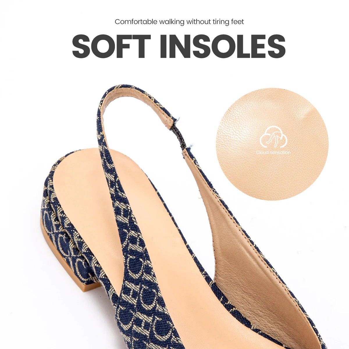 Flat Bottom  Low Heel Ankle Strap Sandals