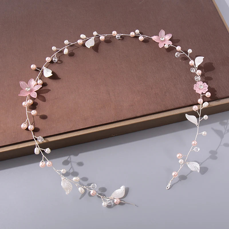 Pearl Crystal  Headband Hairband Rhinestone  Hair Accessories Jewelry Vine For Women