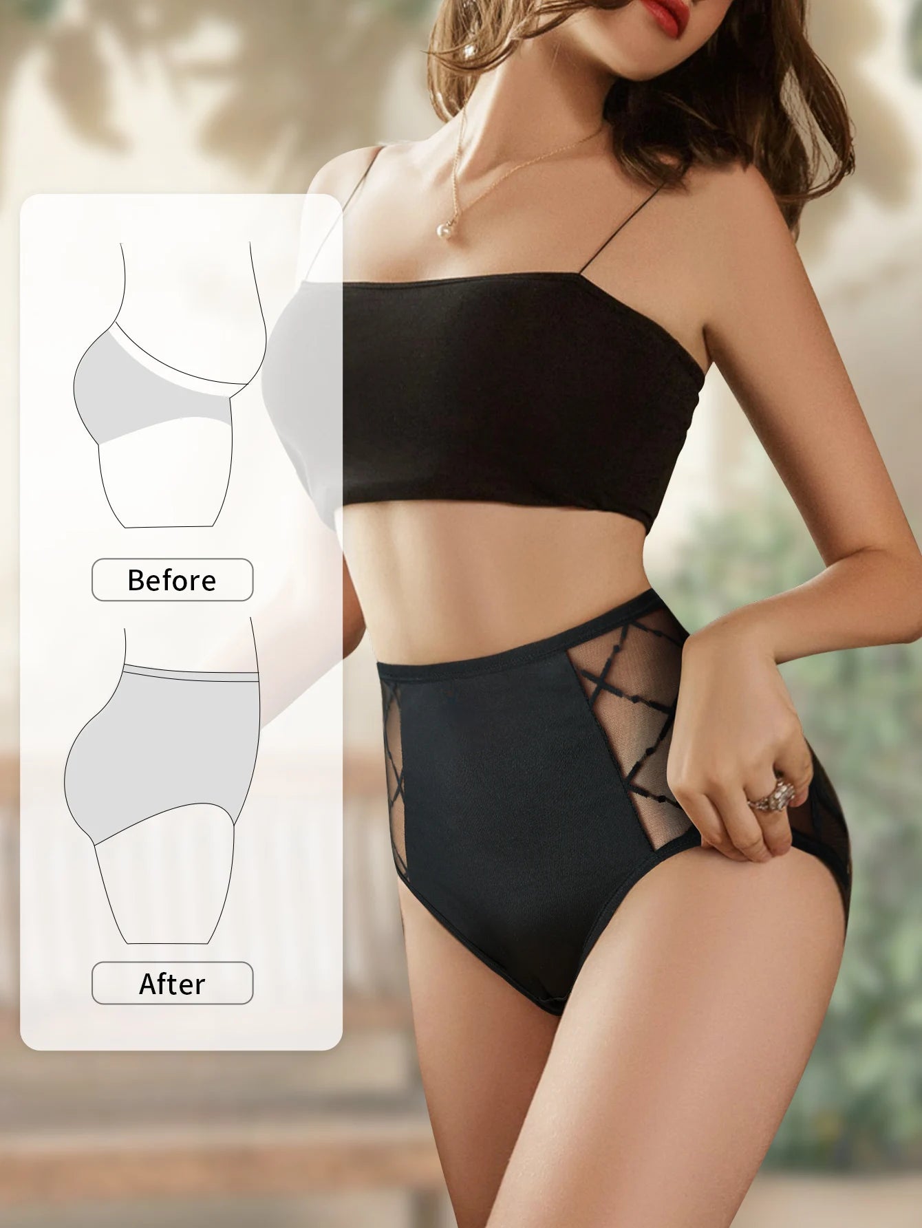 High Waisted Seamless Ladies Underwear Panties Full Coverage Silky Briefs 4 Pack