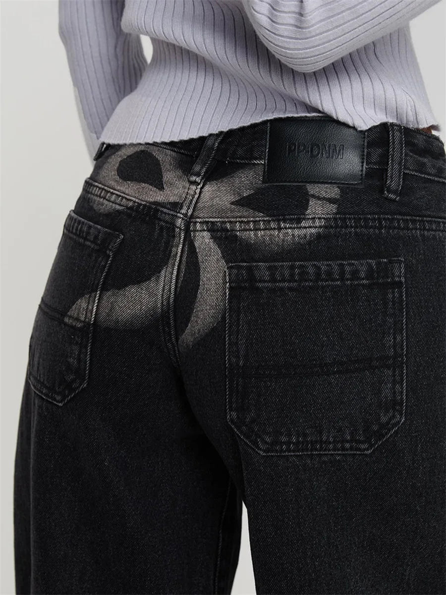 Women s High Waist Flared Jeans Vintage Wide Leg Denim Pants Casual Bell Bottom Trousers