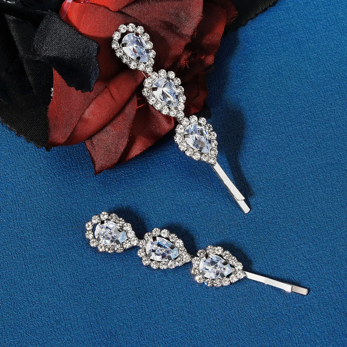 Fashion Barrettes Clear Crystal Women Hair Ornaments Hair Pins Women Hair Clips  Hair Jewelry Accessories
