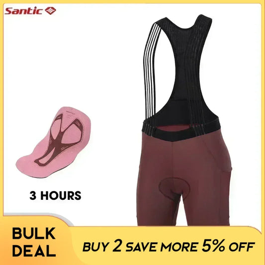 Women Cycling Bib Shorts 4D Padded Shockproof Quick Dry Breathable