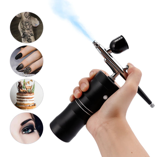 Top 0.3mm Mini Air Compressor Kit Air-Brush Paint Spray Gun Airbrush For Nail Art Tattoo Craft