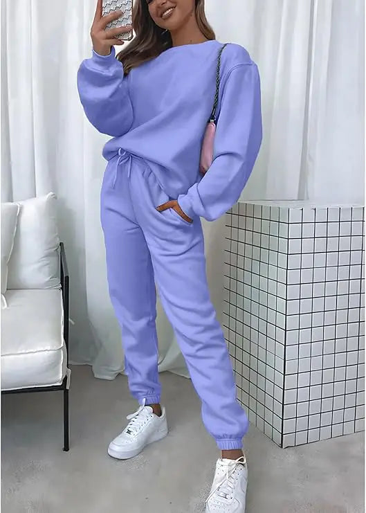 Casual Sets for Women 2 Piece Sweatsuit Outfits Long Sleeve Pants Set Tracksuit