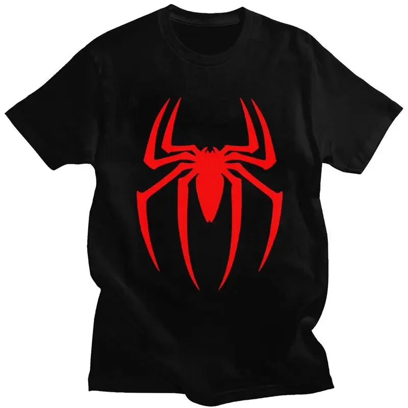 Handsome Spiderman Cartoon Superhero T Shirt Men Short Sleeves Pure Cotton T-shirt Summer Tee Tops Fashion Tshirts