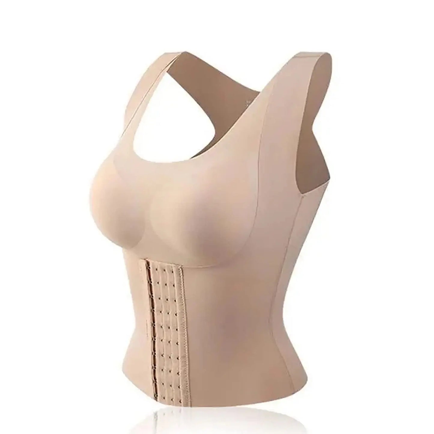Women's 3 In 1 Waist Button Bra Styling  Posture Corrector Weight Loss Cross Back Underwear Belly