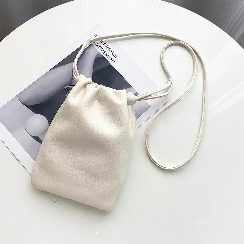 Women Leather Small Crossbody Bag Designer Cell Phone Bag Lightweight Fashion Shoulder Bag Ladies Travel Purse
