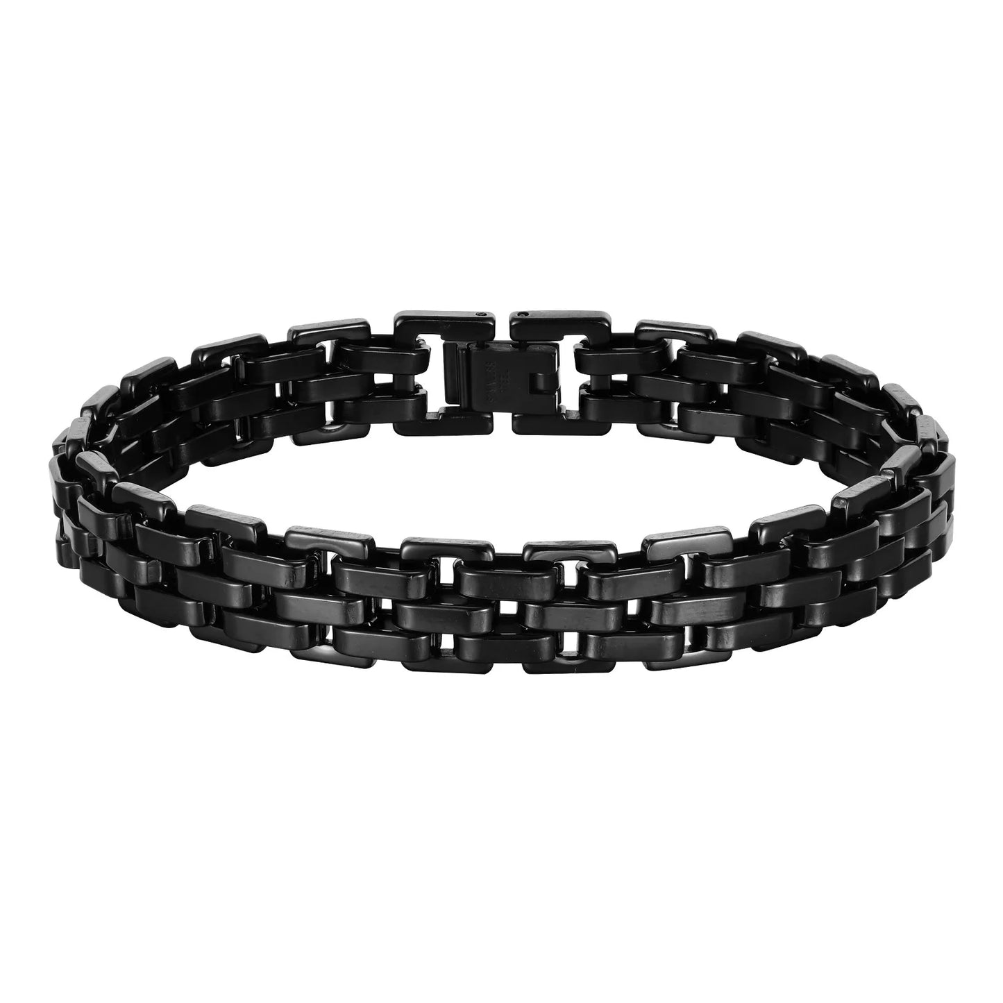 Vnox Stylish Strap Chain Bracelets for Men  Gift Jewelry, 10.7MM Wide Stainless Steel Links Wristband