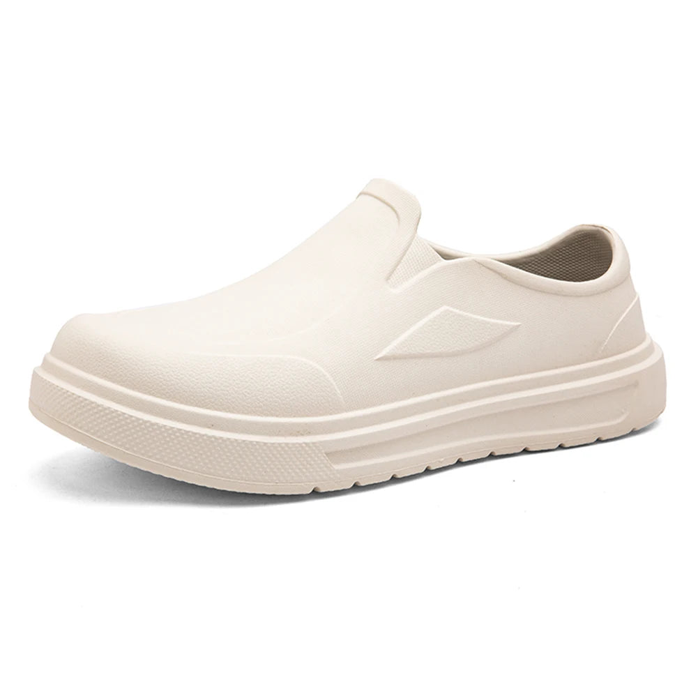 Men EVA Chef Shoes Lightweight Work Shoes Waterproof Slip On Nursing Shoes Oil-proof Garden Shoes Non Slip for Kitchen