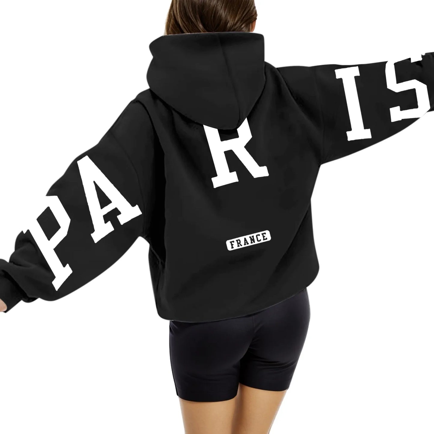 High Street Hip Hop Letter Print Women Hoodies Tops Oversize Sport Casual Long Sleeve Pullover Tops Sweatshirts