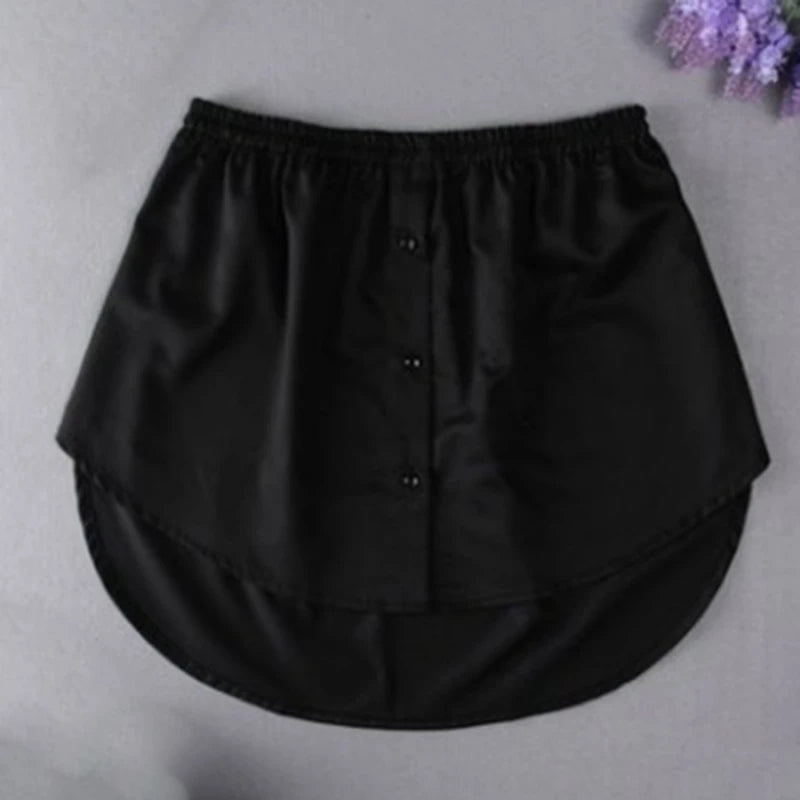 Detachable Underskirt Women Fake Shirt Irregular Skirt Tail Blouse Hem Cotton Extender Fake Hem Mini Skirt Fake Hem 6 Sizes
