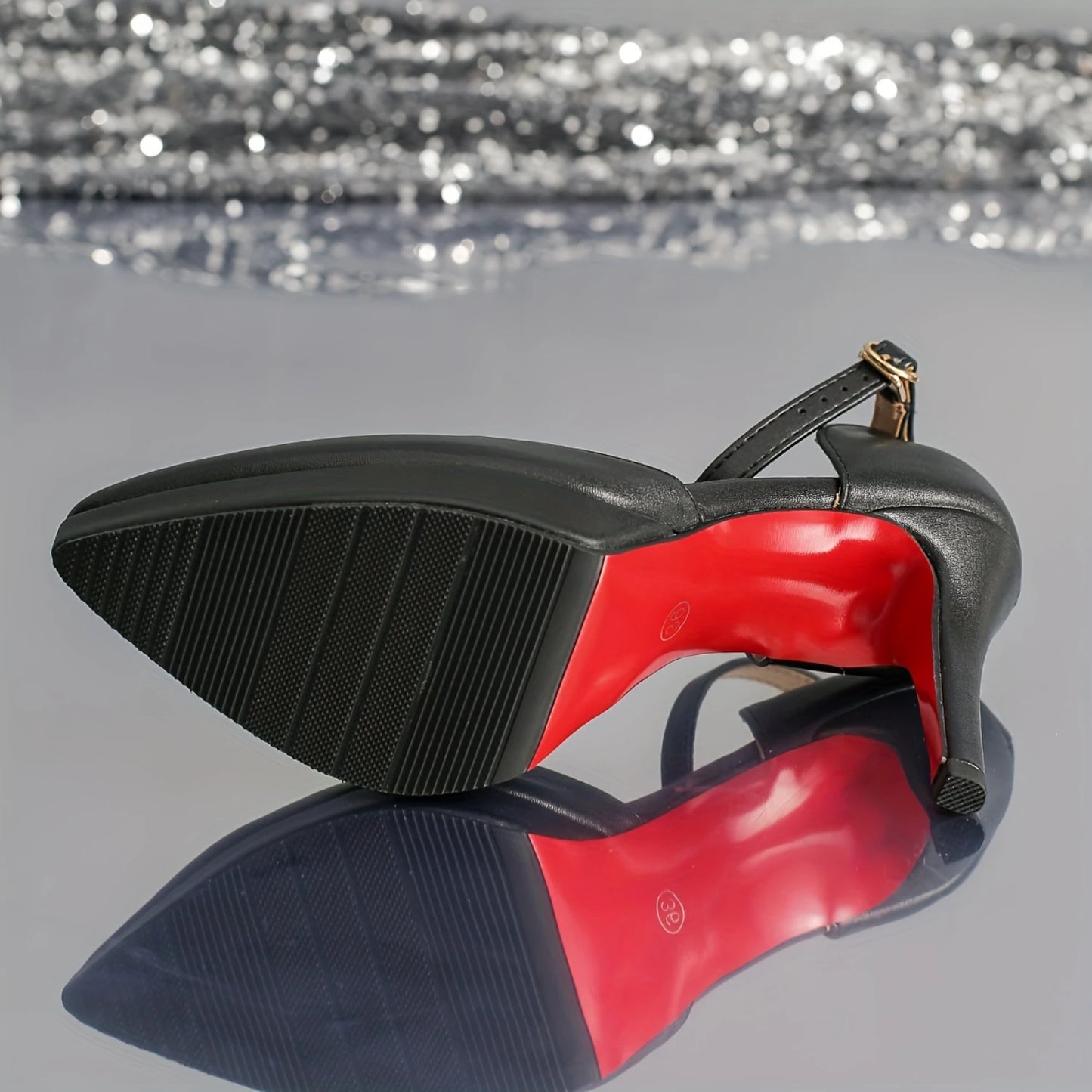 Women's Thin High Heels, Pointed Toe Ankle Strap D'Orsay Pumps, All-Match Formal Evening Dress Shoes