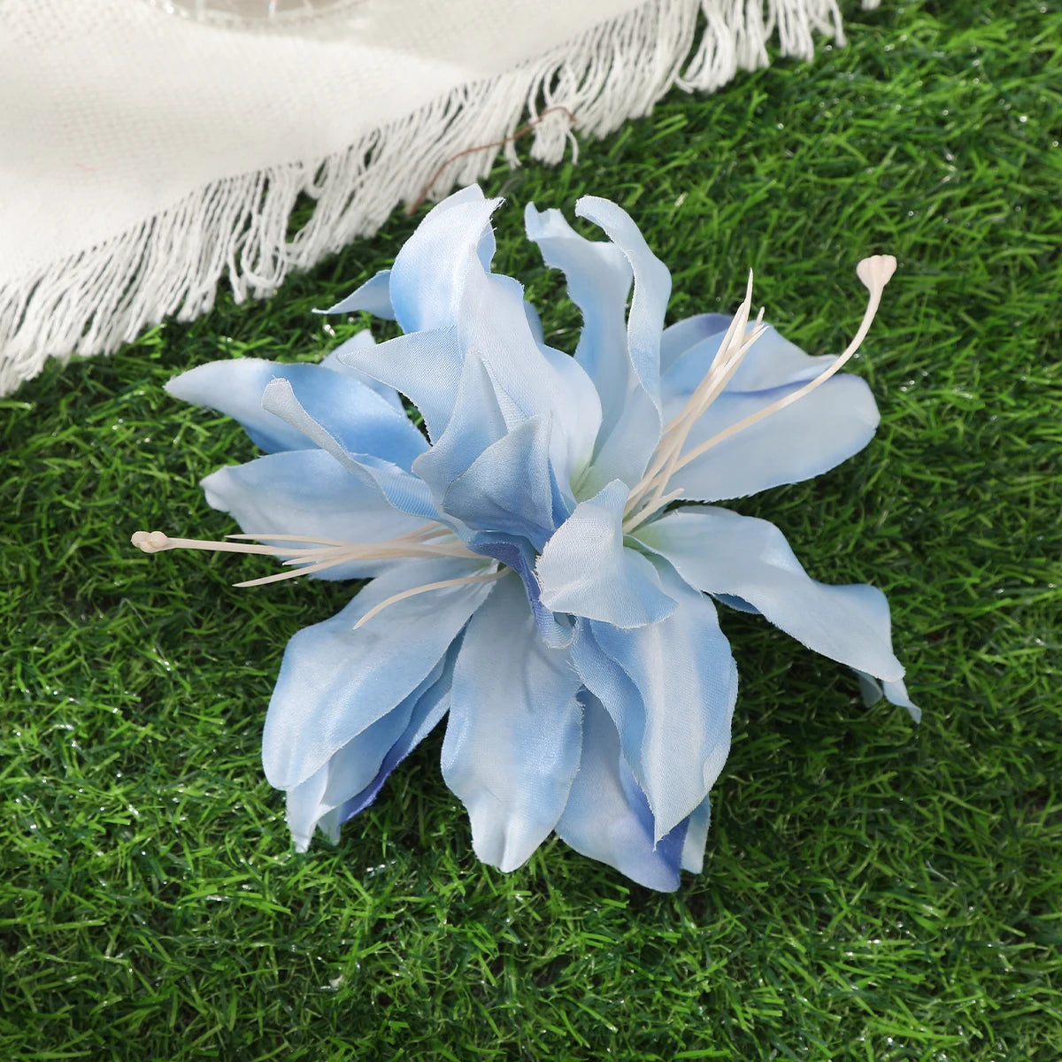 Orchid Flowers Hair Clips Bohemian Small Hairpin Barrette Beach Wedding Flower Women Holiday Hair Clip Hair Accessories