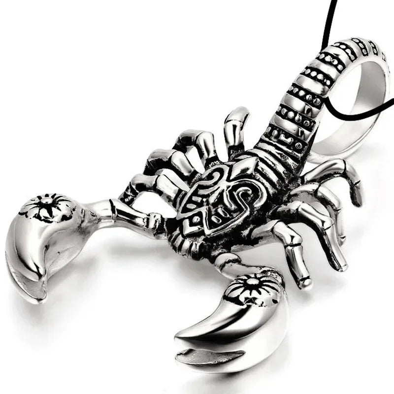 Creative Design Animal Scorpion Pendant Necklace Men Women Stainless Steel Punk Hip Hop Necklace Jewelry