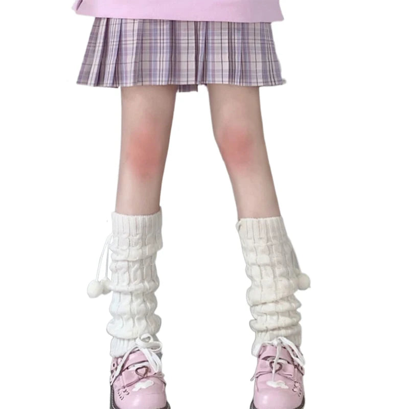 Cable Knit Leg Warmers Soft and Cozy Leg Cover with Ribbed Cuffs