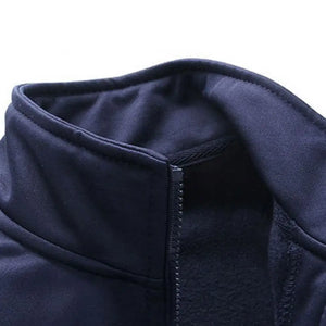 1 Set Men Sweatshirt Sweatpants Solid Color Stand Collar Tracksuit Sportswear Autumn Winter Zipper Jacket Pants Streetwear