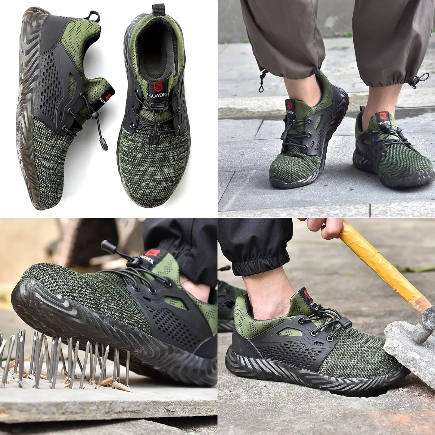 Steel Toe Sneakers  Indestructible Work Shoes Lightweight Comfortable Safety Boots
