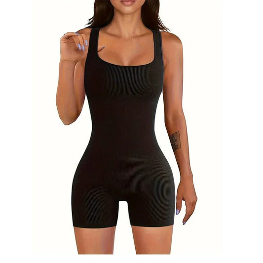 Jumpsuits Shorts Female Sleeveless Sport Romper Bodysuits Summer Yoga Fitness Outfits