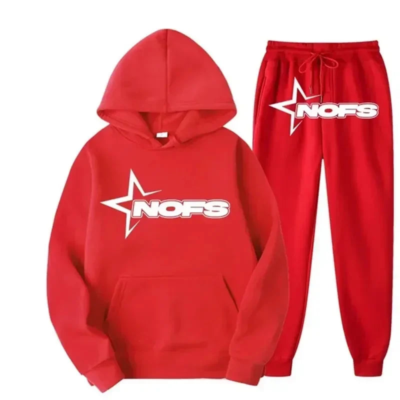 men and women of the same fashion trend hoodie casual two-piece suit jacket pants fashion brand printing logo size S-3XL
