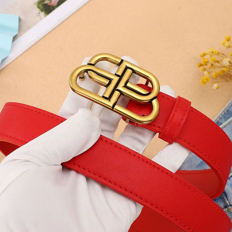 Classic Double B Letter Belt Unisex Trend Versatile Premium American Retro